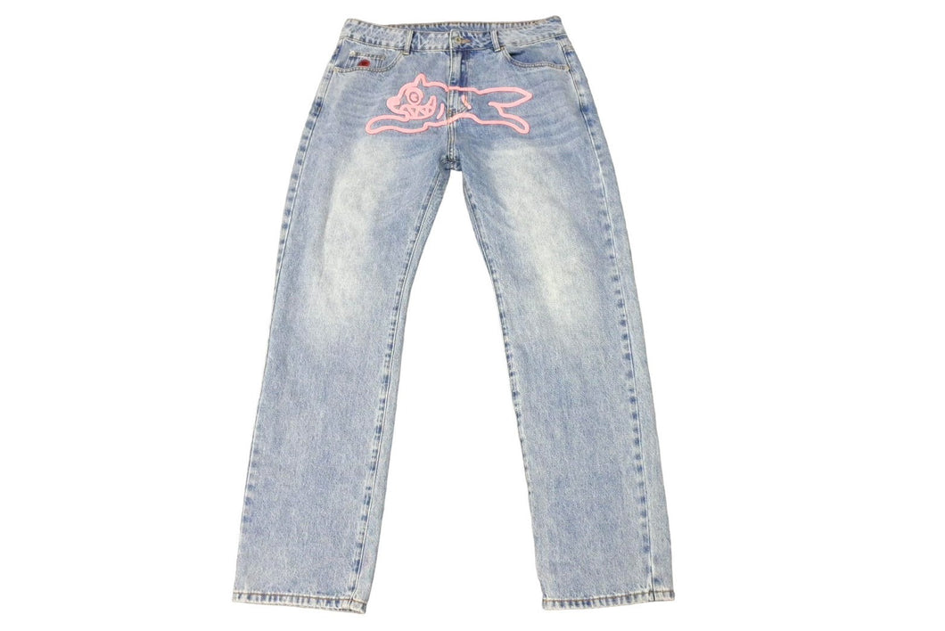 ICE CREAM アイスクリーム DENIM PANTS デニムパンツ フロントドッグ サイズ34 ブルー 美品 中古 65284