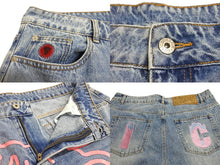 画像をギャラリービューアに読み込む, ICE CREAM アイスクリーム DENIM PANTS デニムパンツ フロントドッグ サイズ34 ブルー 美品 中古 65284