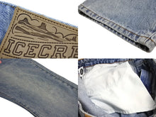 画像をギャラリービューアに読み込む, ICE CREAM アイスクリーム DENIM PANTS デニムパンツ フロントドッグ サイズ34 ブルー 美品 中古 65284