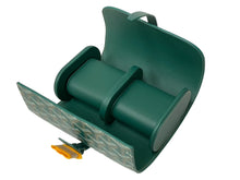 画像をギャラリービューアに読み込む, 新品未使用 GOYARD ゴヤール トラベルウォッチケース ダブル MONETUMMLTY09CL09P レザー PVC グリーン シルバー金具 中古 65295