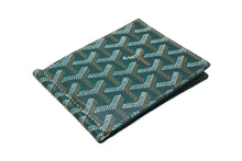 Load image into Gallery viewer, 新品未使用 GOYARD ゴヤール 財布 サン トマ 二つ折り財布 STTHOMPMLTY09CL09P レザー PVC グリーン シルバー金具 中古 65300
