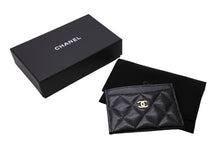 画像をギャラリービューアに読み込む, 未使用品 CHANEL シャネル クラシック カードケース ココマーク キャビアスキン グレインドカーフスキン AP0213 ブラック ゴールド 中古 65302