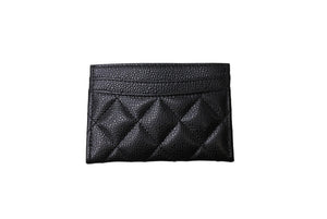 未使用品 CHANEL シャネル クラシック カードケース ココマーク キャビアスキン グレインドカーフスキン AP0213 ブラック ゴールド 中古 65302