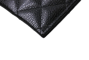 未使用品 CHANEL シャネル クラシック カードケース ココマーク キャビアスキン グレインドカーフスキン AP0213 ブラック ゴールド 中古 65302