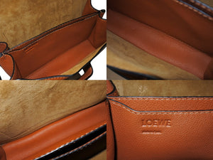 極美品 LOEWE ロエベ バルセロナ ショルダーバッグ ボディバッグ スペイン製 カーフレザー ブラウン ゴールド金具 中古 65305