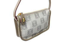 Load image into Gallery viewer, LOEWE ロエベ アナグラム ハンドバッグ ワンショルダーバッグ ポーチ キャンバス ゴールド金具 グレー 良品 中古 65306