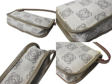 Load image into Gallery viewer, LOEWE ロエベ アナグラム ハンドバッグ ワンショルダーバッグ ポーチ キャンバス ゴールド金具 グレー 良品 中古 65306