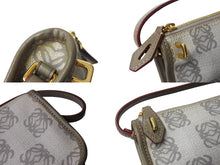 Load image into Gallery viewer, LOEWE ロエベ アナグラム ハンドバッグ ワンショルダーバッグ ポーチ キャンバス ゴールド金具 グレー 良品 中古 65306