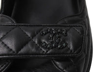 Load image into Gallery viewer, CHANEL シャネル サンダル ココマーク ラムスキン シルバー金具 G31848 サイズ37 ブラック 美品 中古 65309