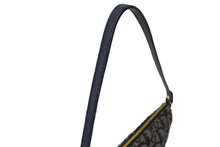 Load image into Gallery viewer, Christian Dior クリスチャンディオール ワンショルダー サドルバッグ トロッター柄 ゴールド金具 ハンドバッグ ネイビー 良品 中古 65321
