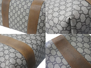 GUCCI グッチ トートバッグ オールドグッチ シェリーライン GG柄 PVCレザー ゴールド金具 グリーン レッド ブラウン 良品 中古 65325 
