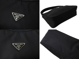 PRADA プラダ ホーボー ハンドバッグ ショルダーバッグ MV515 トライアングルロゴ テスートナイロン ブラック 美品 中古 65331