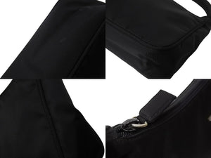 PRADA プラダ ホーボー ハンドバッグ ショルダーバッグ MV515 トライアングルロゴ テスートナイロン ブラック 美品 中古 65331