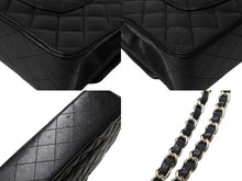 Load image into Gallery viewer, 極美品 CHANEL シャネル チェーンショルダーバッグ マトラッセ25 Wフラップラップ ラムスキン ブラックシルバー 18番台 中古 65332