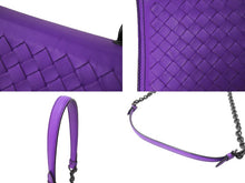 Load image into Gallery viewer, BOTTEGAVENETA ボッテガヴェネタ チェーンショルダーバッグ イントレチャート WS7490 手鏡 レザー パープル 美品 中古 65336