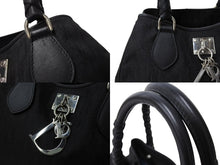 Load image into Gallery viewer, Christian Dior クリスチャンディオール トロッター柄 ラブリートートバック ブラック ナイロン 05-B0-0097 美品 中古 65343