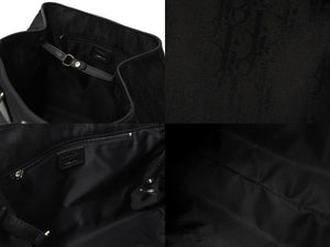 Christian Dior クリスチャンディオール トロッター柄 ラブリートートバック ブラック ナイロン 05-B0-0097 美品 中古 65343