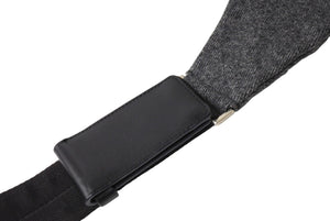 PRADA プラダショルダーバッグ トライアングルロゴ グレーコットン シルバー金具 美品 中古 65353 