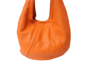 BOTTEGA VENETA ボッテガヴェネタ ワンショルダーバッグ ハンドバッグ BO2578360X レザー オレンジ 美品 中古 65356