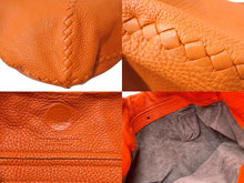 Load image into Gallery viewer, BOTTEGA VENETA ボッテガヴェネタ ワンショルダーバッグ ハンドバッグ BO2578360X レザー オレンジ 美品 中古 65356
