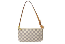 Load image into Gallery viewer, 極美品 LOUIS VUITTON ルイヴィトン ポシェットアクセソワール アクセサリーポーチ ダミエ ハンドバッグ N51986 ホワイト 中古 65362