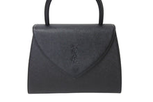 画像をギャラリービューアに読み込む, YVES SAINT LAURENT イヴサンローラン ハンドバッグ YSLロゴ ブラック レザー YS3339CH10 ゴールド金具 美品 中古 65364 