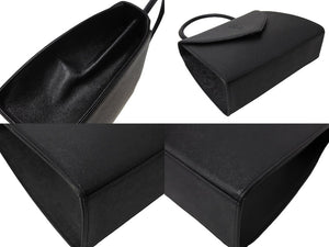 YVES SAINT LAURENT イヴサンローラン ハンドバッグ YSLロゴ ブラック レザー YS3339CH10 ゴールド金具 美品 中古 65364 