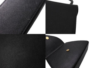 YVES SAINT LAURENT イヴサンローラン ハンドバッグ YSLロゴ ブラック レザー YS3339CH10 ゴールド金具 美品 中古 65364 
