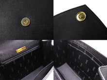 画像をギャラリービューアに読み込む, YVES SAINT LAURENT イヴサンローラン ハンドバッグ YSLロゴ ブラック レザー YS3339CH10 ゴールド金具 美品 中古 65364 