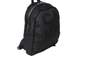 極美品 CHANEL シャネル ココマーク メッシュリュック 27番台 2018-2019年 ナイロン ブラック シルバー金具 中古 65365