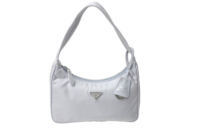 未使用 PRADA プラダ ハンドバッグ ワンショルダー ナイロン ホーボー Re-Edition 2000 1NE515 ブルー 中古 65367 