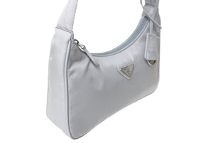 未使用 PRADA プラダ ハンドバッグ ワンショルダー ナイロン ホーボー Re-Edition 2000 1NE515 ブルー 中古 65367 