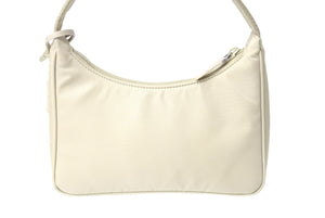未使用 PRADA プラダ ハンドバッグ ワンショルダー ホーボー 2000年版 ナイロン 1NE515 ナイロン ベージュ 中古 65371 