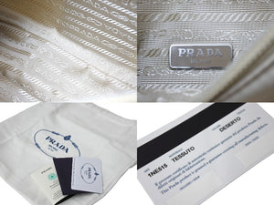 未使用 PRADA プラダ ハンドバッグ ワンショルダー ホーボー 2000年版 ナイロン 1NE515 ナイロン ベージュ 中古 65371 