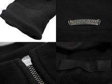 Load image into Gallery viewer, CHROME HEARTS クロムハーツ スウェット トレーナー ダガーハーフジップ クロスパッチ ブラック シルバー925 XL 美品 中古 65383