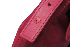 FENDI フェンディ マンマバケット ワンショルダーバッグ ラメ スエード レザー ショッキングピンク ゴールド金具 美品 中古 4b006540