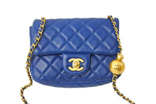 Load image into Gallery viewer, [USED/中古]CHANEL シャネル ショルダーバッグ ブルー ラムスキン ゴールド金具 Aランク 中古 65410