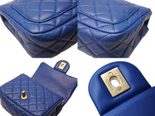 Load image into Gallery viewer, [USED/中古]CHANEL シャネル ショルダーバッグ ブルー ラムスキン ゴールド金具 Aランク 中古 65410