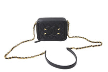 Load image into Gallery viewer, 極美品 CHANEL シャネル CCフィグリー ミニチェーンショルダーバッグ A84452 キャビアスキン ブラック ゴールド金具 中古 65412