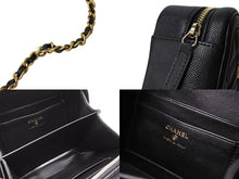 Load image into Gallery viewer, 極美品 CHANEL シャネル CCフィグリー ミニチェーンショルダーバッグ A84452 キャビアスキン ブラック ゴールド金具 中古 65412