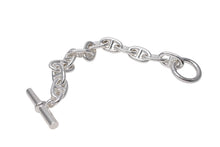 Load image into Gallery viewer, 新品未使用 HERMES エルメス シェーヌダンクル TGM ブレスレット 107.5g 12コマ シルバー925 中古 65414