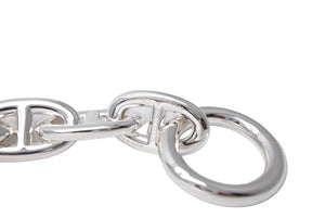 新品未使用 HERMES エルメス シェーヌダンクル TGM ブレスレット 107.5g 12コマ シルバー925 中古 65414