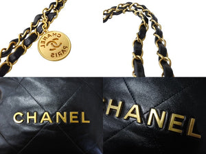 CHANEL シャネル 22 ハンドバッグ AS3260 プレート ブラック カーフ ゴールド金具 美品 中古 65416