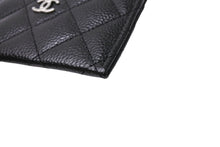 Load image into Gallery viewer, 新品同様 CHANEL シャネル カードケース ココマーク キャビアスキン シリアルランダム ブラック シルバー金具 中古 65417 正規品