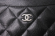 Load image into Gallery viewer, 新品同様 CHANEL シャネル カードケース ココマーク キャビアスキン シリアルランダム ブラック シルバー金具 中古 65417 正規品
