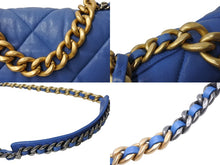 Load image into Gallery viewer, CHANEL シャネル シャネル19 ディズマフ マトラッセ 2WAY チェーン ショルダーバッグ 30番台 ライトブルー ラムスキン コンビ金具 ココマーク 美品 中古 65429