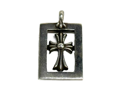 CHROME HEARTS クロムハーツ フレームドオープン CHベビーファットチャーム ペンダントトップ 重量4.6g シルバー925 美品 中古 65438