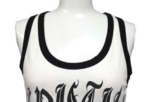 画像をギャラリービューアに読み込む, Christian Dior クリスチャンディオール タンクトップ 02SS サイズ36 2E12155800 プリント ホワイト ブラック 美品 中古 65441