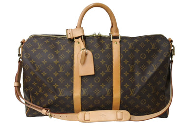 LOUIS VUITTON ルイヴィトン キーポル バンドリエール50 ボストンバッグ モノグラム M41416 ブラウン 美品 中古 65444