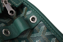 画像をギャラリービューアに読み込む, GOYARD ゴヤール ジュバンスMM ポーチ クラッチバッグ ゴヤールディンキャンバス カーフスキン グリーン 美品 中古 65449